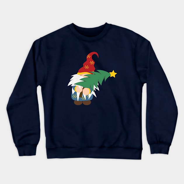 Tree Hugger Christmas Gnome Crewneck Sweatshirt by Shapetrix